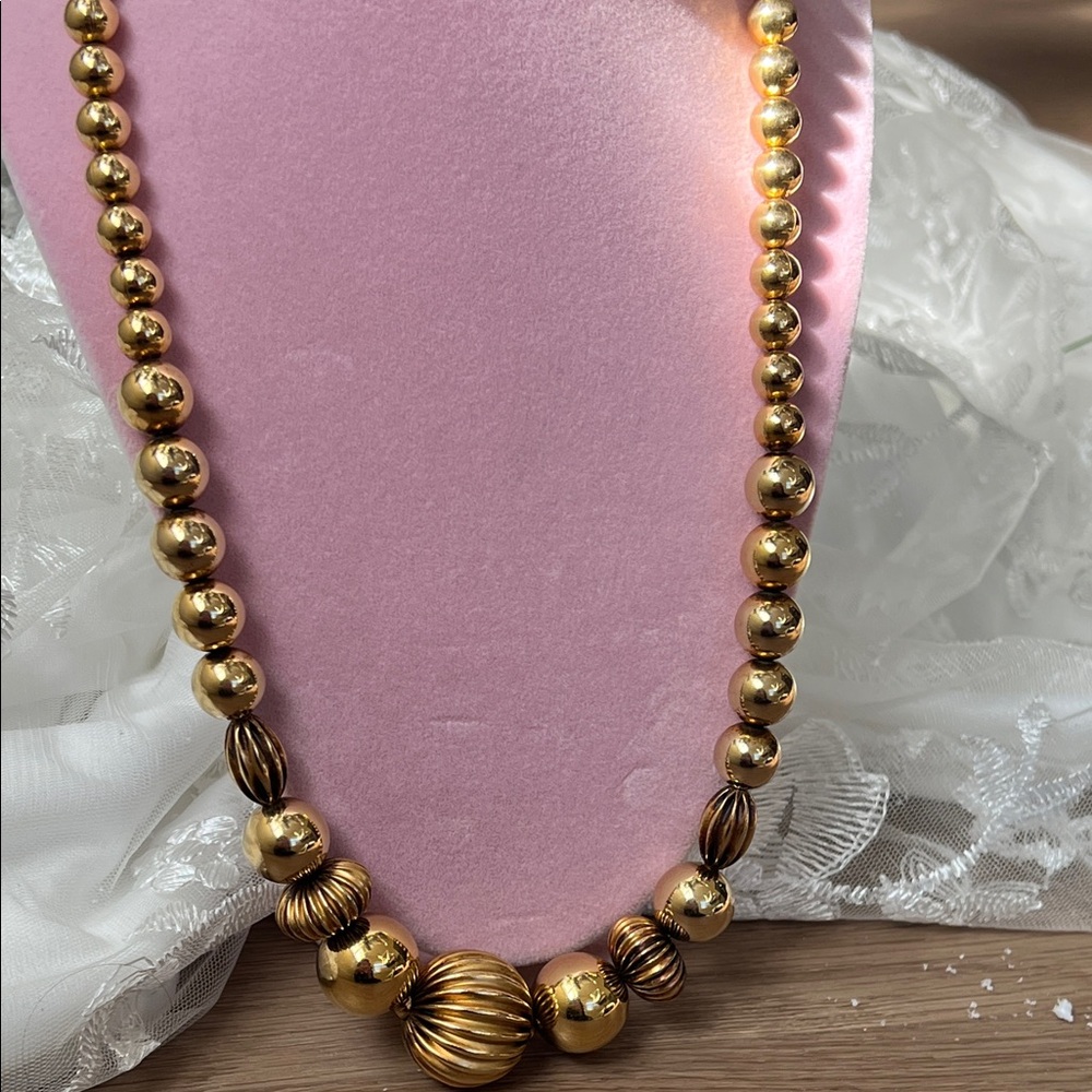 Napier Gold and Bronze Beaded Necklace
